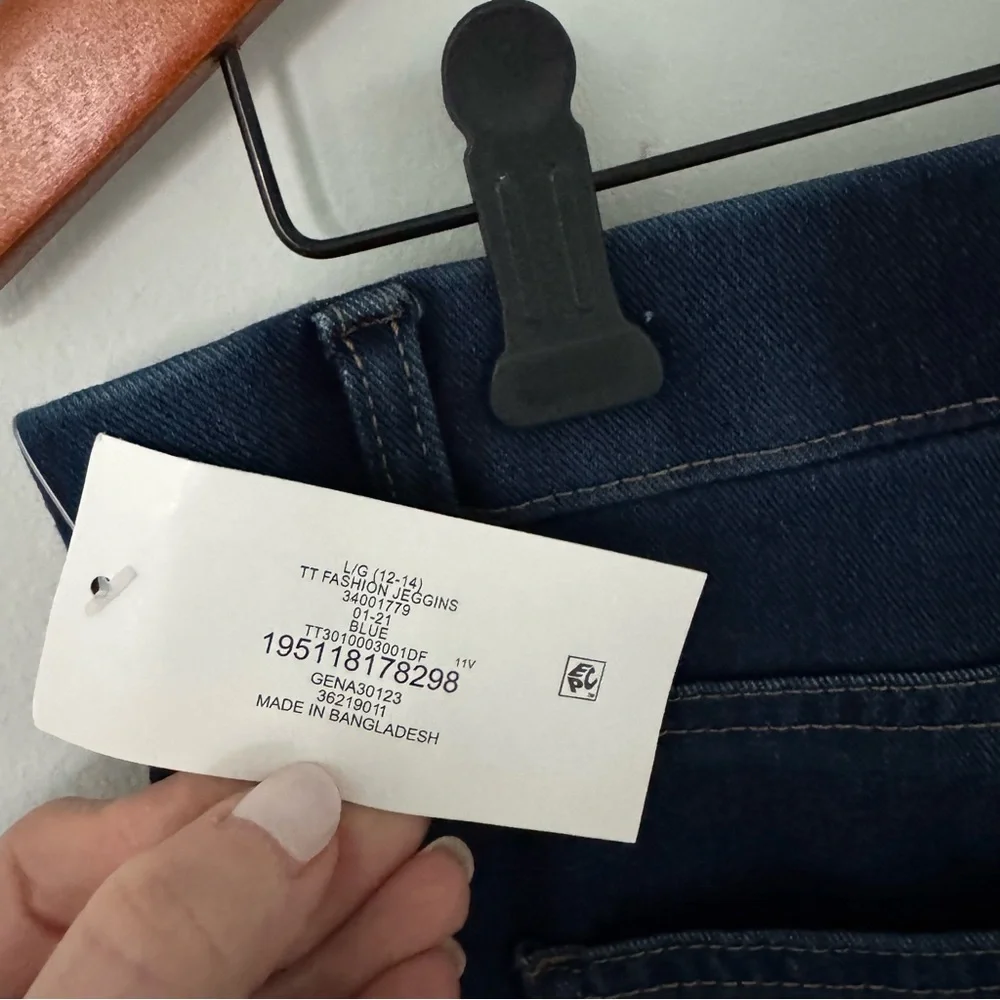 Time and Tru Dark Blue Jeggins Size L 12-14 - Picture 5 of 7